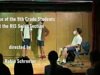 2 weeks ago I had the pleasure of directing this improvised play at the RIS Swiss Section. The students and I had a lo…